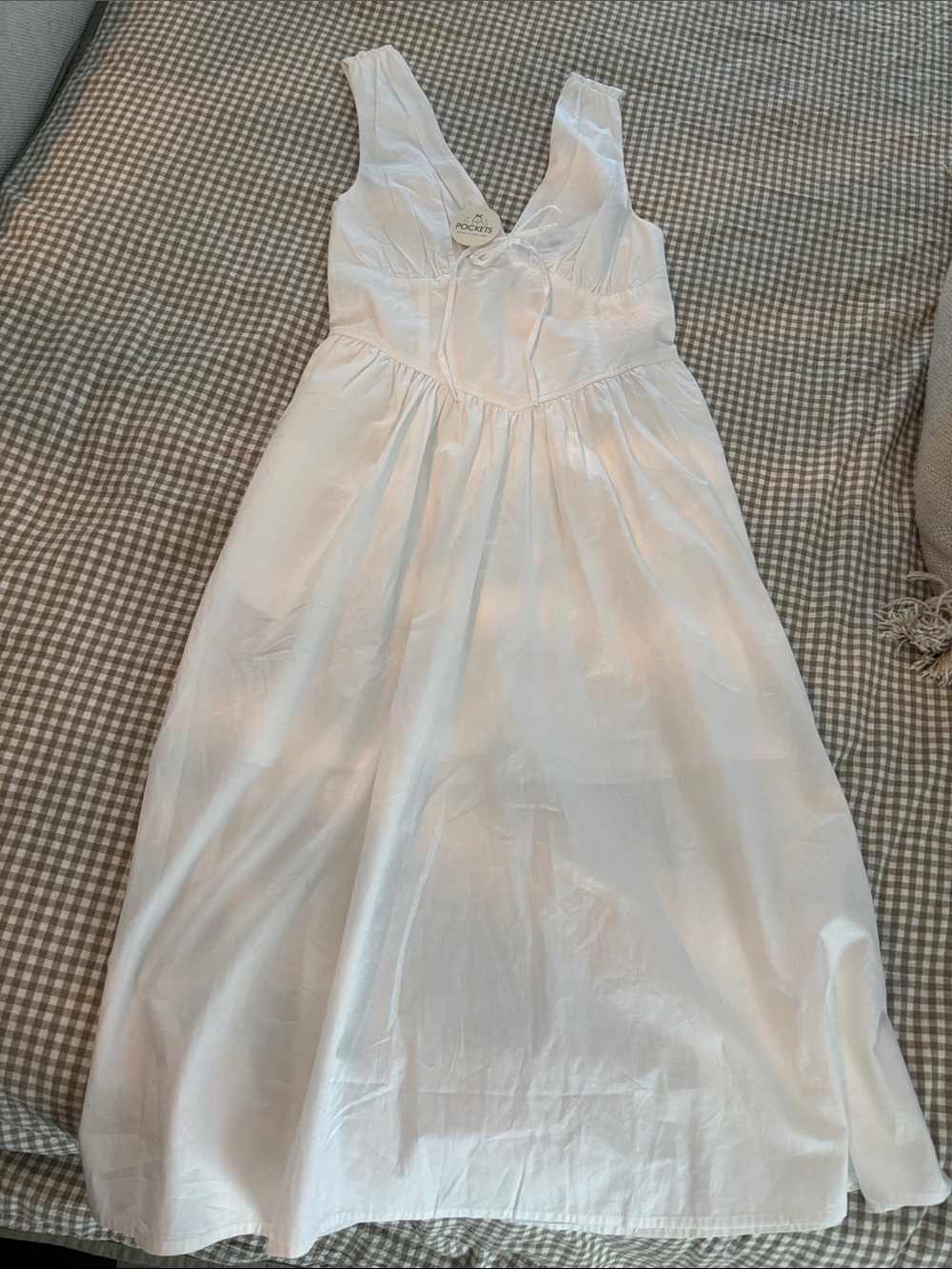 Women’s White Midi Dress - Classic Sleeveless Sundress